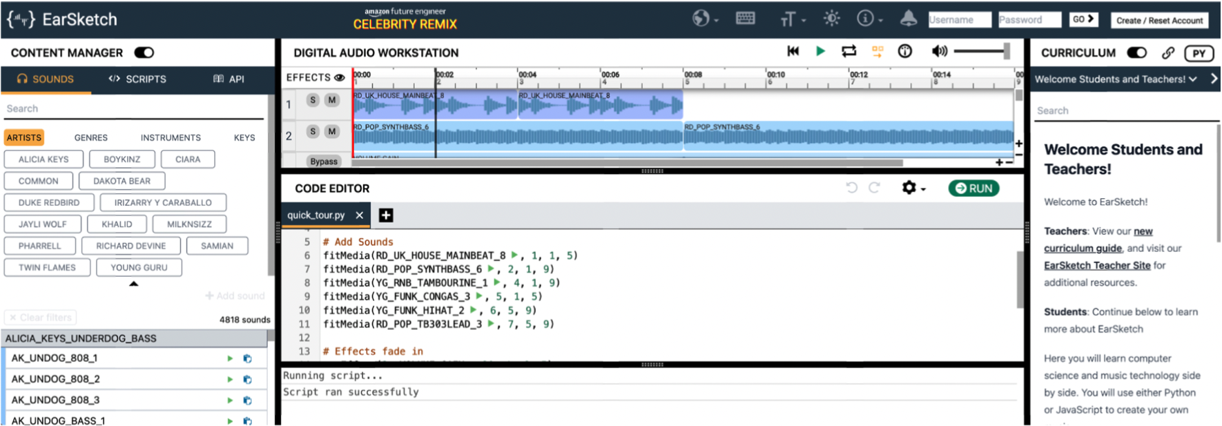 EarSketch Interface