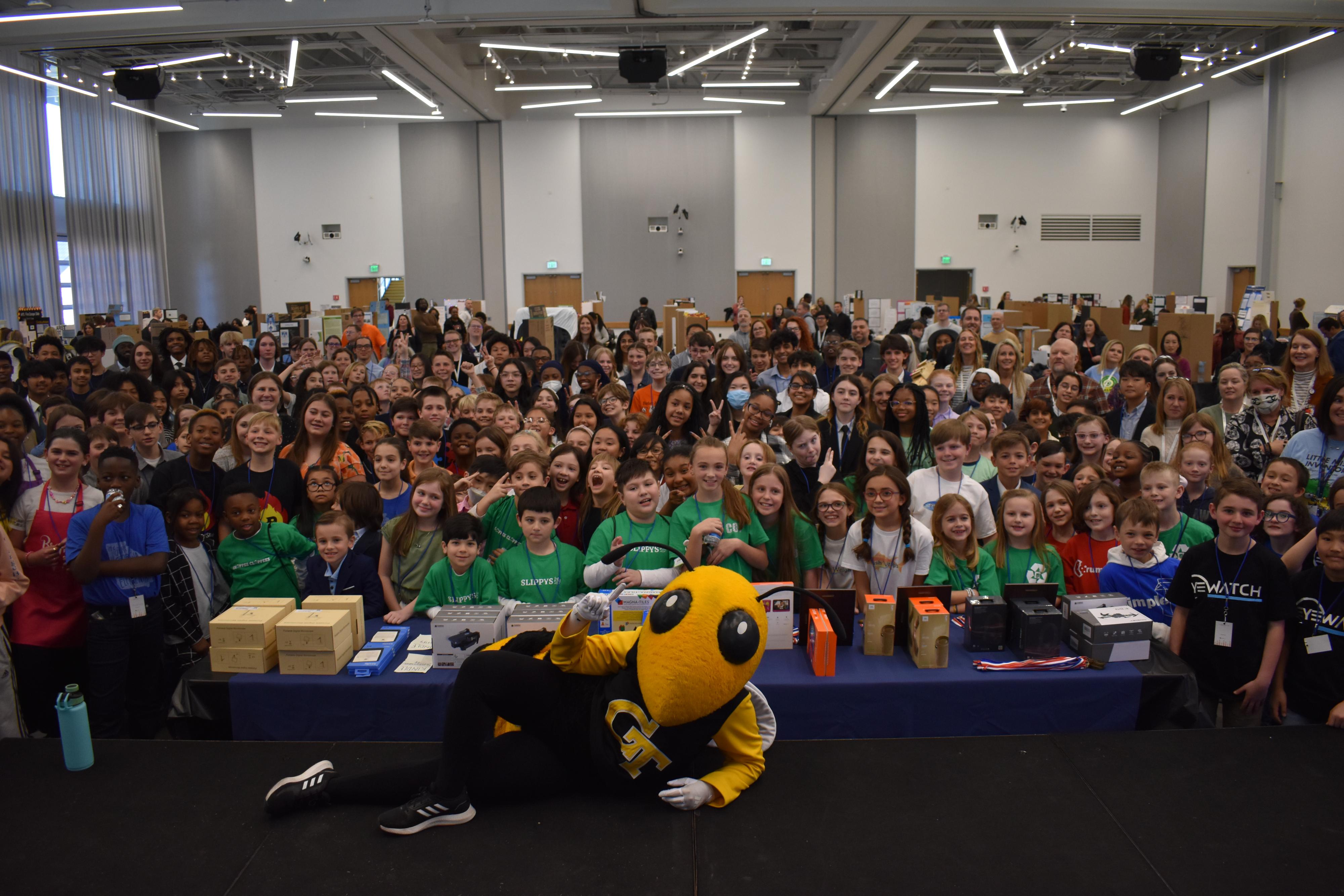 Students Posing with Buzz